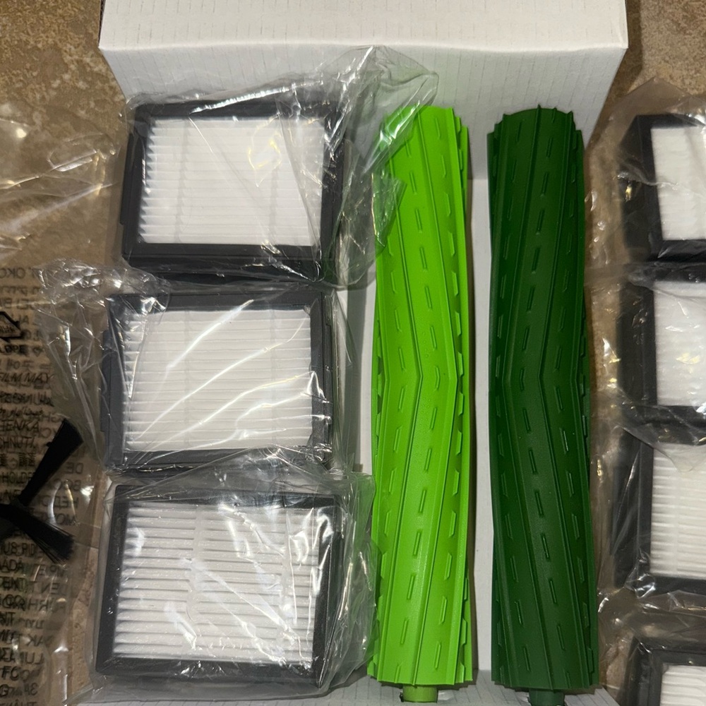 Roomba 12 Filters, 3 Sweeping Brushes & 1 set rubber Brushes for e, i & j Series - Picture 2 of 10
